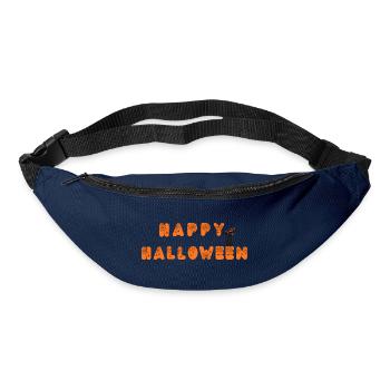 Happy Halloween Spinnennetz Schrift - Gürteltasche - Navy - Vorne