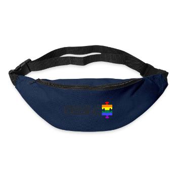 Du bist mein fehlendes Puzzleteil [Regenbogen] - Gürteltasche - Navy - Vorne