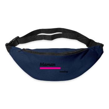 Maman loading... Please Wait - Future Mère - Sac banane - marine - Devant