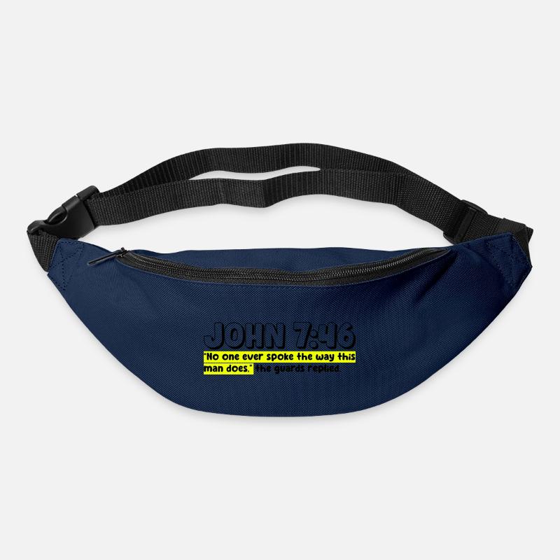 Johannes 7:46 | Bibelzitat - Gürteltasche - Navy