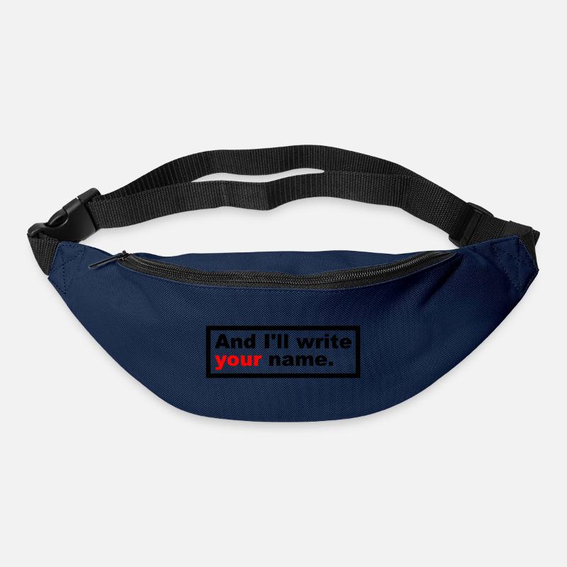 And I'll write your name. - Gürteltasche - Navy