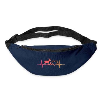 ziegen herzschlag t-shirt ziege - Gürteltasche - Navy - Vorne