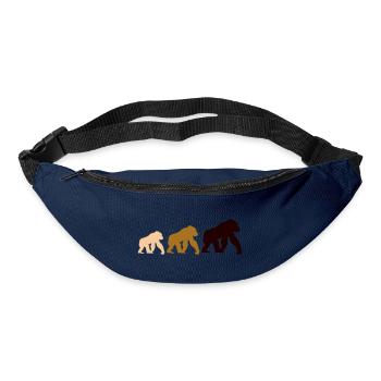 Dreier Gorillas Silhouetten - Gürteltasche - Navy - Vorne
