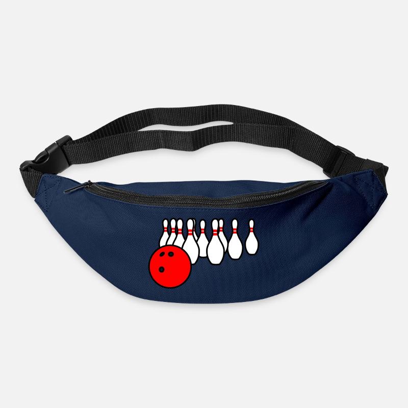 Bowlingkugel mit Pins - Gürteltasche - Navy