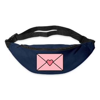 Love letter with heart - Bum bag - navy - Front