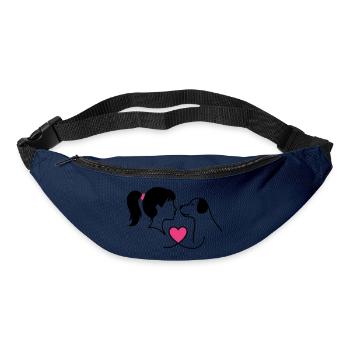 Maman Chien Fille Chien Chère Maîtresse - Sac banane - marine - Devant