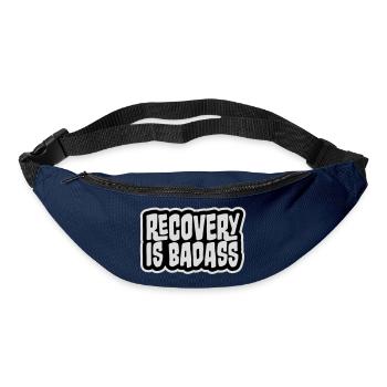 Recovery Is Badass Motivierend Erholung Zitat Logo - Gürteltasche - Navy - Vorne