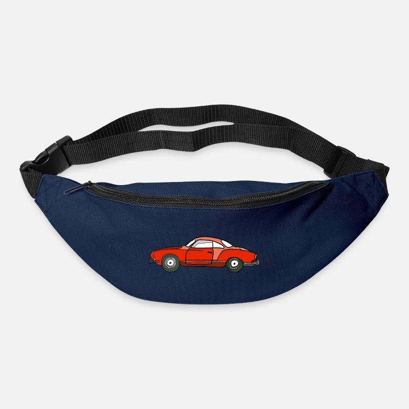 Roter Oldtimer Seitenansicht - Gürteltasche - Navy