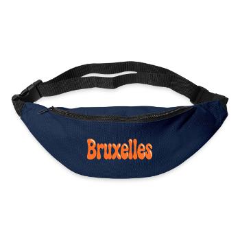 Brüsseler Orange Tippfehlerblasen - Gürteltasche - Navy - Vorne