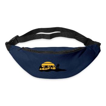 sonne streifen karawane haendler reise kaktus kame - Gürteltasche - Navy - Vorne