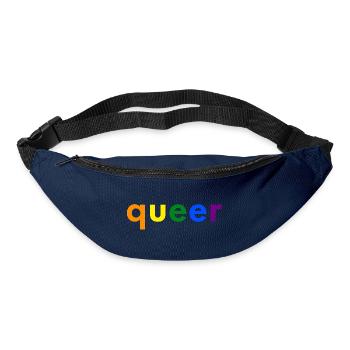 Queer Simple - Gürteltasche - Navy - Vorne