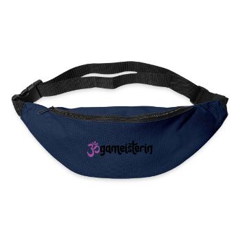 Jogameisterin - Typografisches OM (3-Farbig) - Gürteltasche - Navy - Vorne
