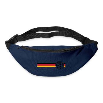 Fußballlogo auf Deutschandfahne - Gürteltasche - Navy - Vorne