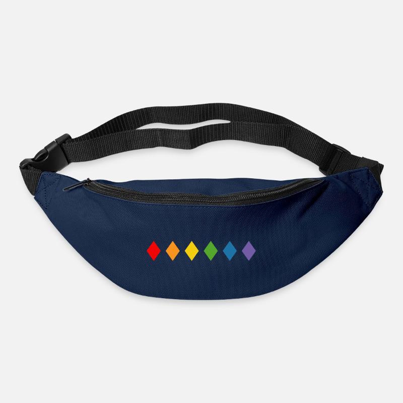 Regenbogen Rhombus - Gürteltasche - Navy