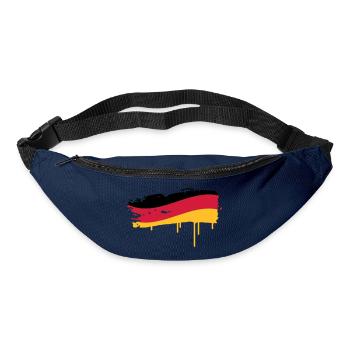 Allemagne flag peint avec un coup de pinceau - Sac banane - marine - Devant