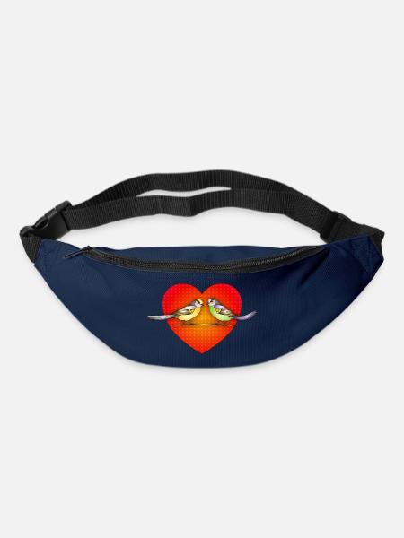 Vögel - Gürteltasche - Navy