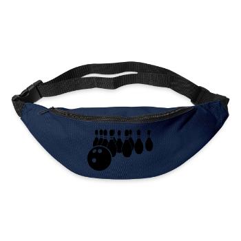 Logo de bowling - Sac banane - marine - Devant