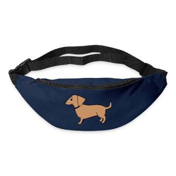 mignon teckel chiens t-shirt cadeau enfants - Sac banane - marine - Devant