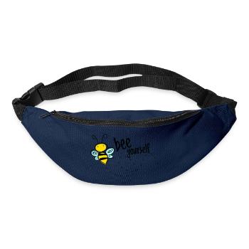 Bee Yourself Biene Spruch T-Shirt - Gürteltasche - Navy - Vorne