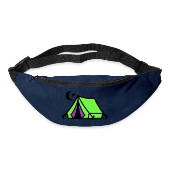 Camping Tent Moon Graphic - Sac banane - marine - Devant
