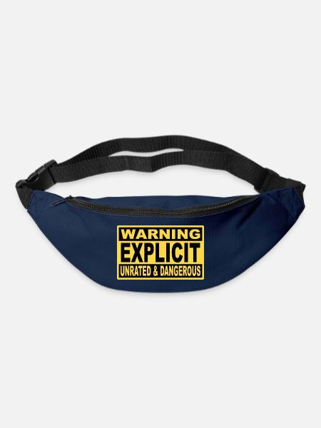 Warnhinweis Explizit: Unrated & Danger.. - Gürteltasche - Navy