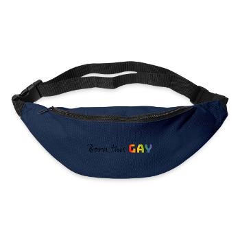 Rainbow né ce gay - Sac banane - marine - Devant