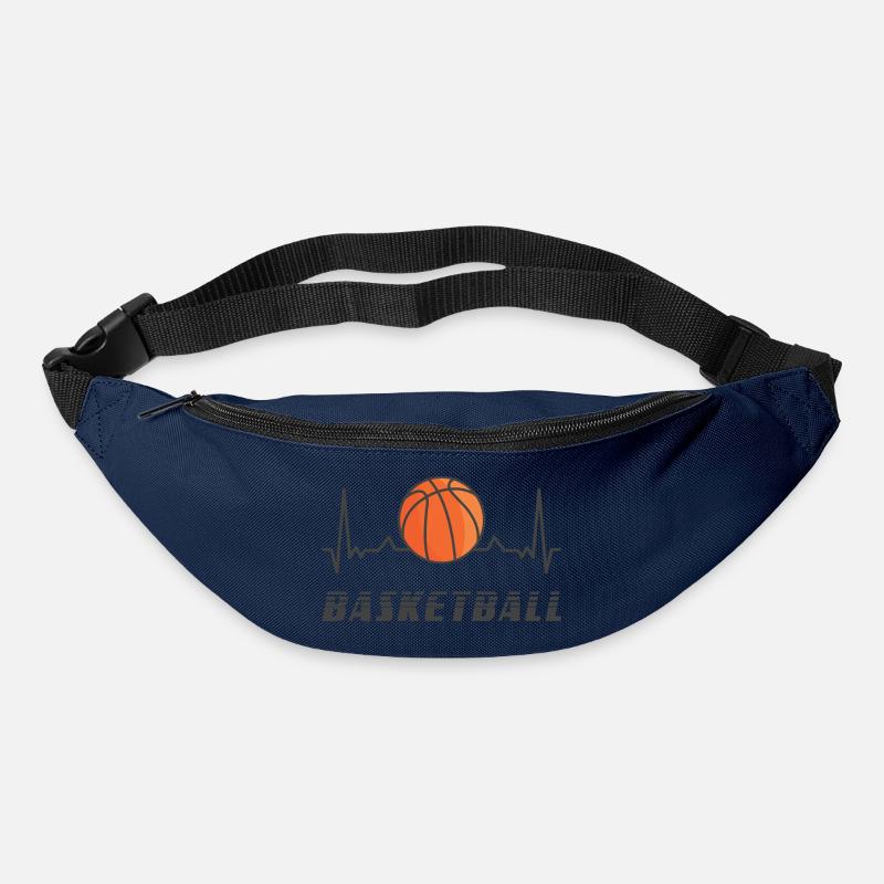 Basketball Herzfrequenz Design - Gürteltasche - Navy