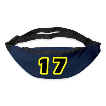 17 Zahl symbol - Gürteltasche - Navy - Vorne