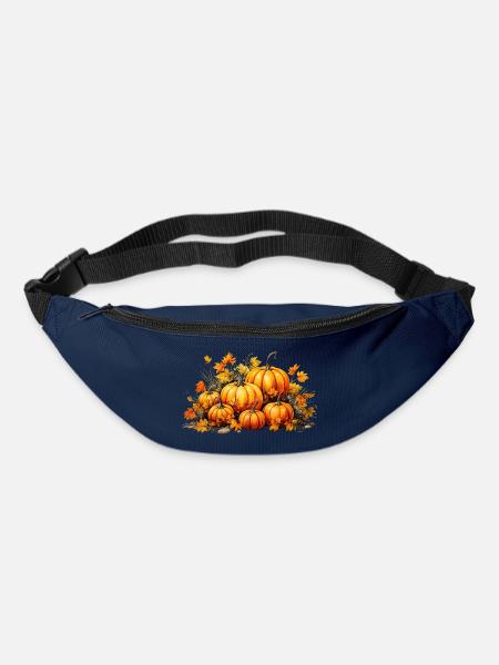 Pumpkin Set – Herbstliches Deko‑Design - Gürteltasche - Navy