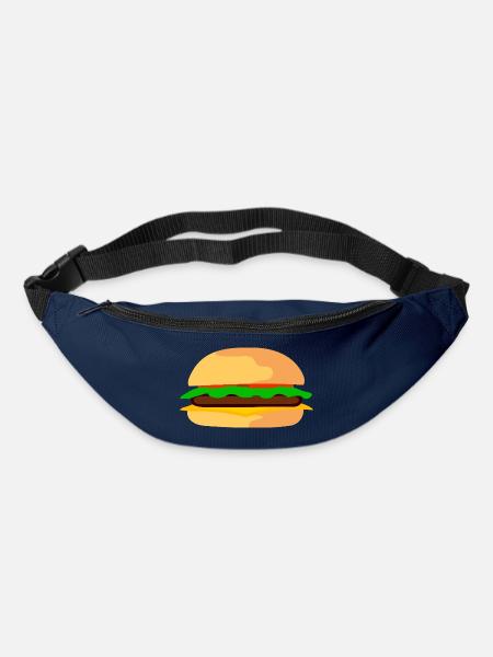 Hamburger Pop-Art Illustration - Gürteltasche - Navy