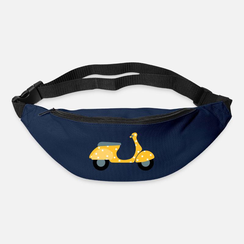 Roller Dots gelb Muster Punkte Urlaub Sommer Fun - Gürteltasche - Navy