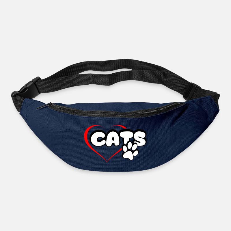 Les chats adorent le chat Chat Chat gueule de bois - Sac banane - marine