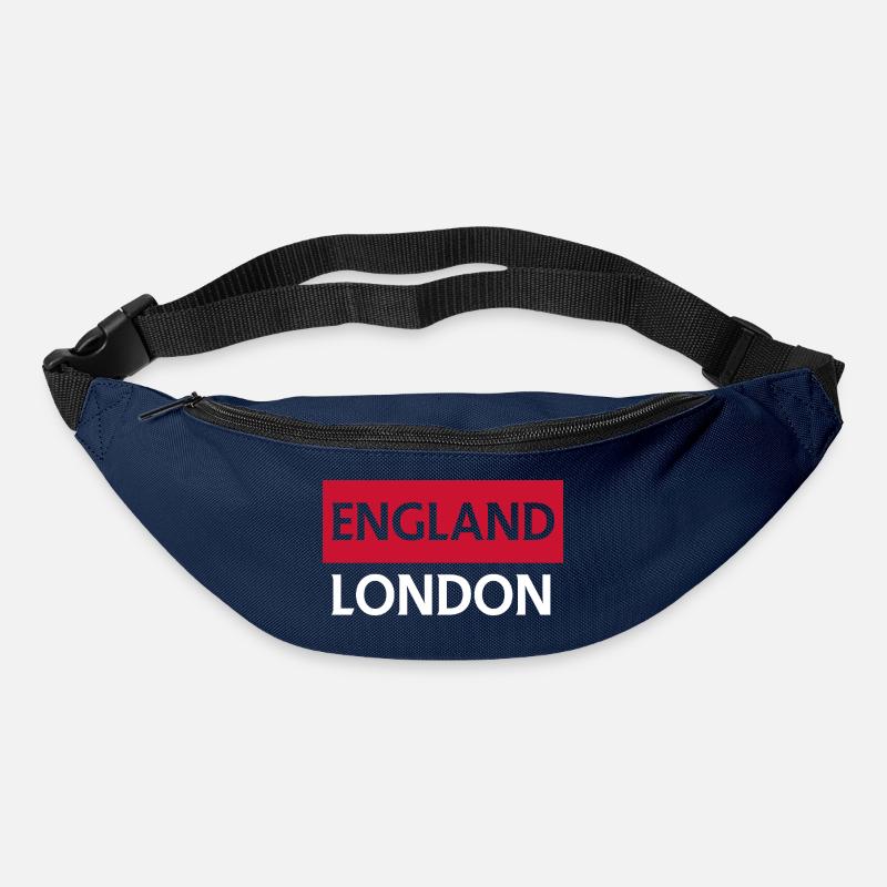 Rotationsdesign der englischen Flagge - Gürteltasche - Navy