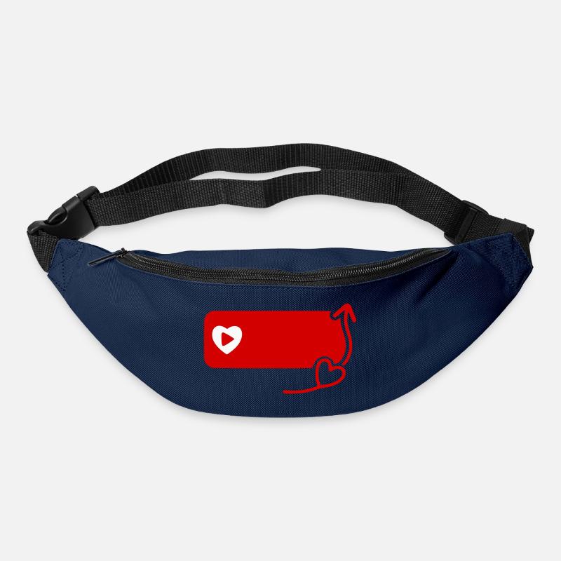 Lovely YouTube Inspired Subscribe Flat Icon - Bum bag - navy