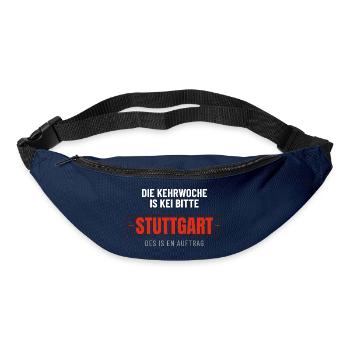 Die Kehrwoche is kei Bitte des is en Aufrag - Gürteltasche - Navy - Vorne
