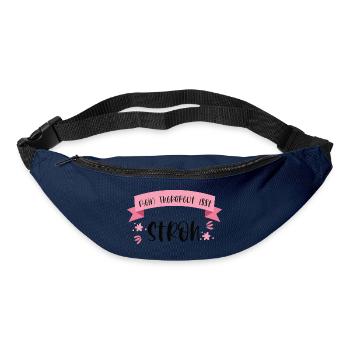 Lustiger Pferde Spruch Reiten Therapeut Stroh - Gürteltasche - Navy - Vorne