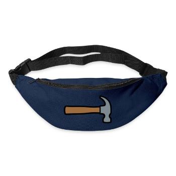 Carpenter's Hammer Tool Icon - Bum bag - navy - Front