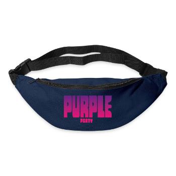 Purple Party Gradient Großbuchstaben - Gürteltasche - Navy - Vorne