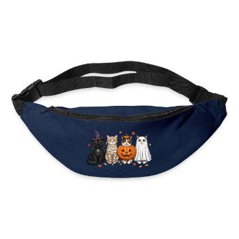 Halloween Kitty Quartett - Gürteltasche - Navy - Vorne