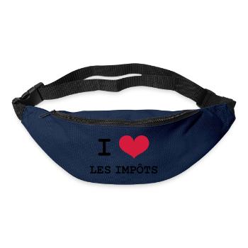 I Love les impôts - Sac banane - marine - Devant