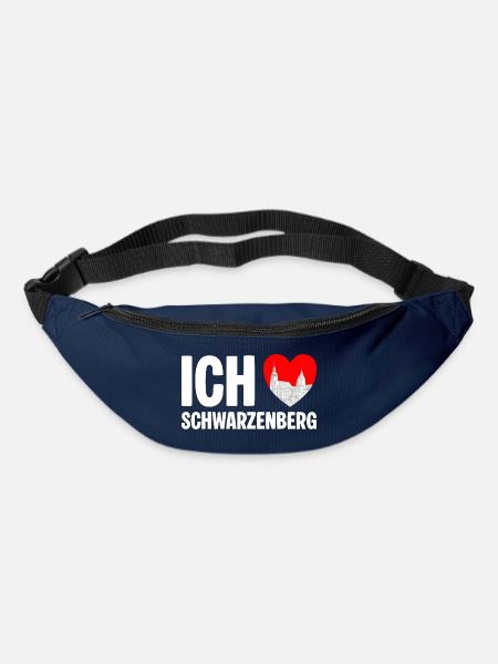 Schwarzenberg Ich liebe meine Stadt - Gürteltasche - Navy