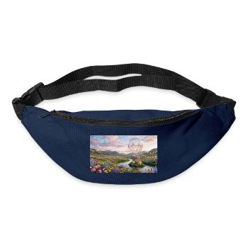 Floral Sky Balloon Traumlandschaft - Gürteltasche - Navy - Vorne