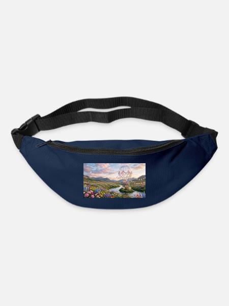 Floral Sky Balloon Traumlandschaft - Gürteltasche - Navy