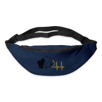 Bee, honey, pulse, honey bee, beekeeper, honeycomb - Bum bag - navy - Front
