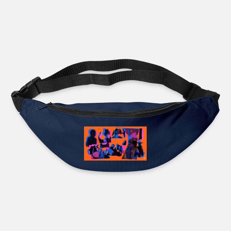 Collage Pop Silhouettes - Bum bag - navy
