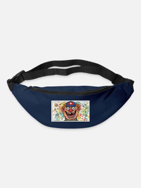 Schweiz Fan - Clown mit Fußballchaos - Gürteltasche - Navy