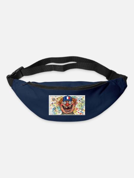 Französischer Fußballclown Popart - Gürteltasche - Navy
