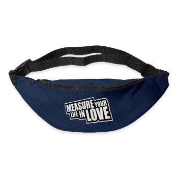 Measure Your Life In Love Inspirierend Liebe Logo - Gürteltasche - Navy - Vorne