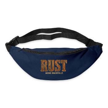 ROST – Anmutig altern | Ein lustiges Wortspiel mit starz - Gürteltasche - Navy - Vorne