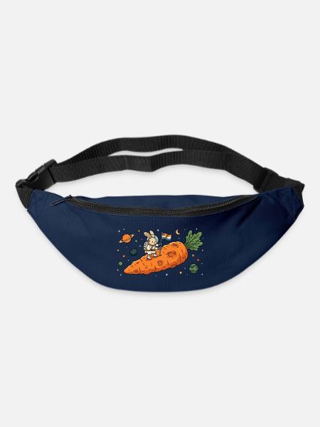 Astronaut Bunny auf riesigem Karotten-Asteroiden - Gürteltasche - Navy